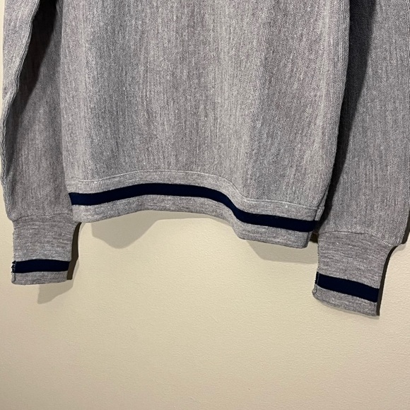 Vintage Izod Lacoste Gray Pullover Sweater Long Sleeve Made In USA Large (G) - Picture 4 of 11